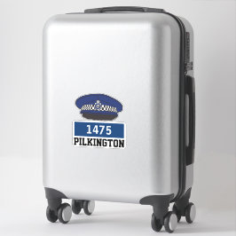 UK politieagent platte pet met naam en nummer Sticker
