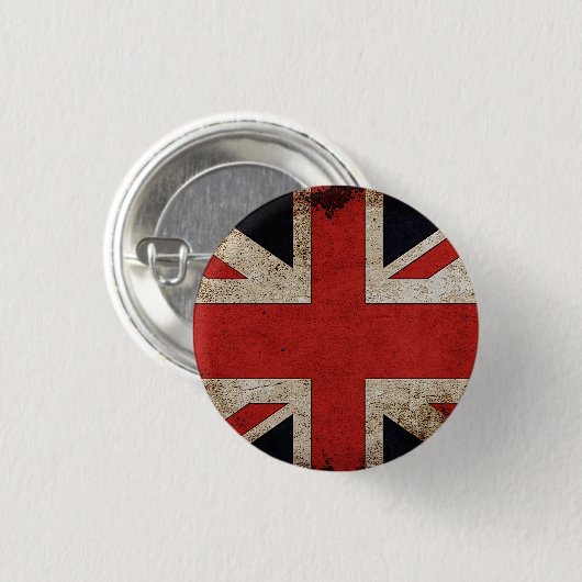 UK Pride Grunge Vlag Ronde Button 3,2 Cm (Voorkant /achterkant)