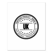 UK Print Houten Oriëntatie Verticaal Smaragdgroen Rubberstempel (Afrduk)