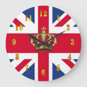 UK Queen Crown Wall klok