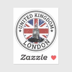 UK Seal Sticker Ronde Vlag Voor Laptop Boek...