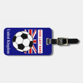UK Soccer Bagagelabel (voeg je adres toe op de ach (Voorkant horizontaal)