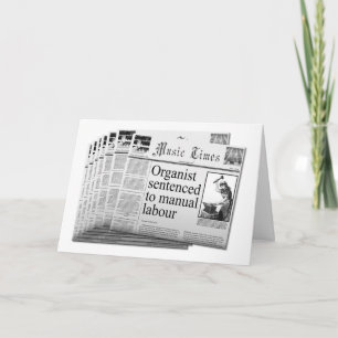(UK sp.) Grappige kerstkaart voor drukke organiste Feestdagen Kaart