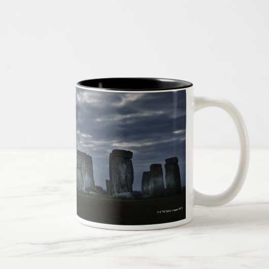UK, Stonehenge, Schilderachtig uitzicht bij zonsop Tweekleurige Koffiemok (Rechts)