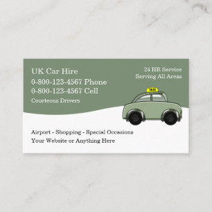UK Taxi Moderne Trendy Zakelijke Kaarten Visitekaartje