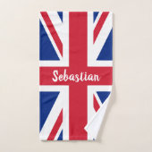 UK Union Jack Brits thema gepersonaliseerd Bad Handdoek (Handdoek)