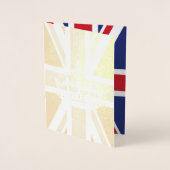 UK Union Jack Britse bruiloft thema (blauw) Folie Kaarten (Voorkant)