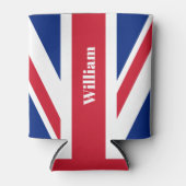 UK Union Jack Britse Vlag Gepersonaliseerd Blikjeskoeler (Voorkant)