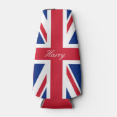 UK Union Jack Britse Vlag Gepersonaliseerd Flesjeskoeler (Voorkant)