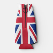 UK Union Jack Britse Vlag Gepersonaliseerd Flesjeskoeler (Achterkant)