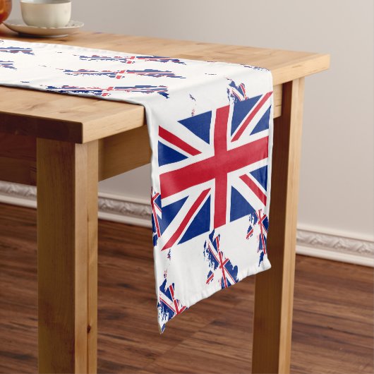 UK UNION JACK Britse Vlag Patriottisch Korte Tafelloper (Voorbeeld)