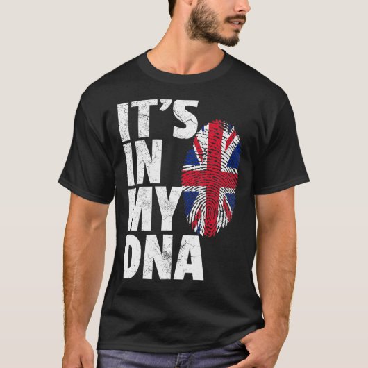 UK Union Jack Engelse vlag Het zit in mijn DNA Ker T-shirt (Voorkant)