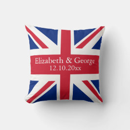 UK Union Jack Flag British Personalized Wedding Kussen