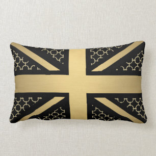 UK Union Jack Flag Gold Equestrian Rings Kussen