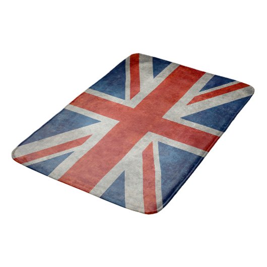 UK Union Jack Flag in retro stijl  texturen Badmat (Gekanteld)