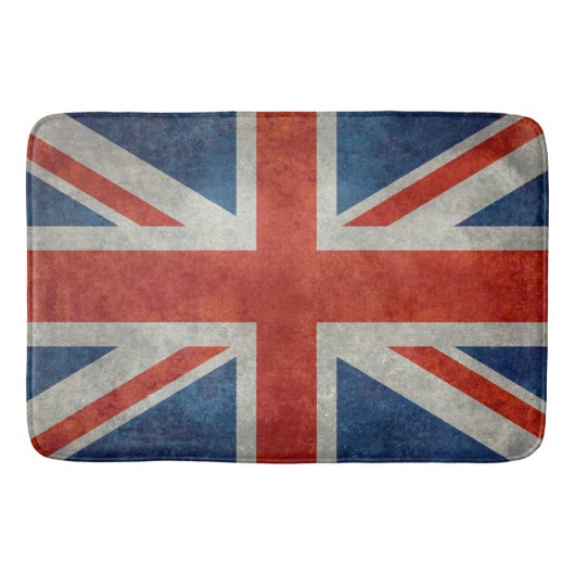 UK Union Jack Flag in retro stijl  texturen Badmat (Voorkant)