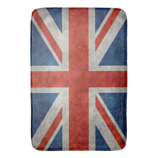UK Union Jack Flag in retro stijl  texturen Badmat (Voorkant Verticaal)