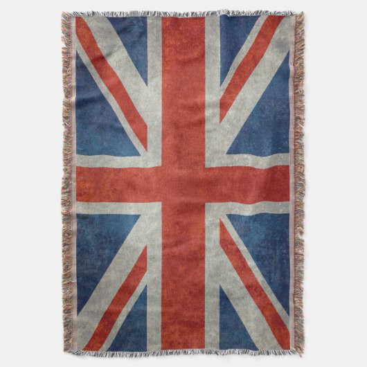 UK Union Jack Flag in retro stijl texturen Deken (Voorkant Verticaal)