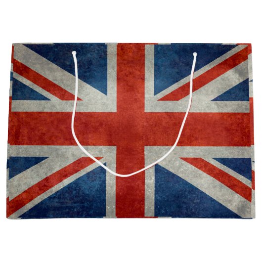 UK Union Jack Flag in retro stijl  texturen Groot Cadeauzakje (Voorkant)