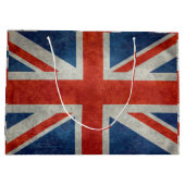 UK Union Jack Flag in retro stijl  texturen Groot Cadeauzakje (Achterkant)