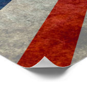 UK Union Jack Flag in retro stijl  texturen Poster (Hoek)