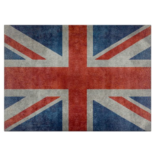 UK Union Jack Flag in retro stijl texturen Snijplank (Voorkant)