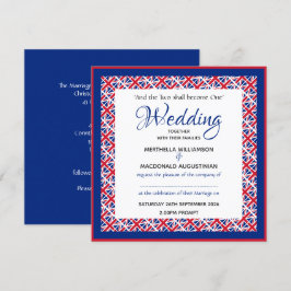 UK UNION JACK Patriotic Custom Square Bruiloft Kaart
