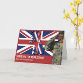 UK Union Jack REMEMBRANCE DAY Armed Forces Kaart (Gele Bloem)