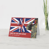 UK Union Jack REMEMBRANCE DAY Armed Forces Kaart (Voorkant)