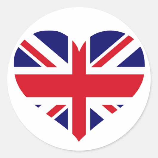 UK Union Jack Ronde Sticker (Voorkant)