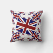 UK Union Jack Vlag in Scheve Lagen Kussen (Achterkant)