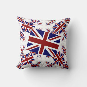 UK Union Jack Vlag in Scheve Lagen Kussen