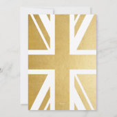 UK Union Jack Wedding Britain Gold Crown Aankondiging (Achterkant)