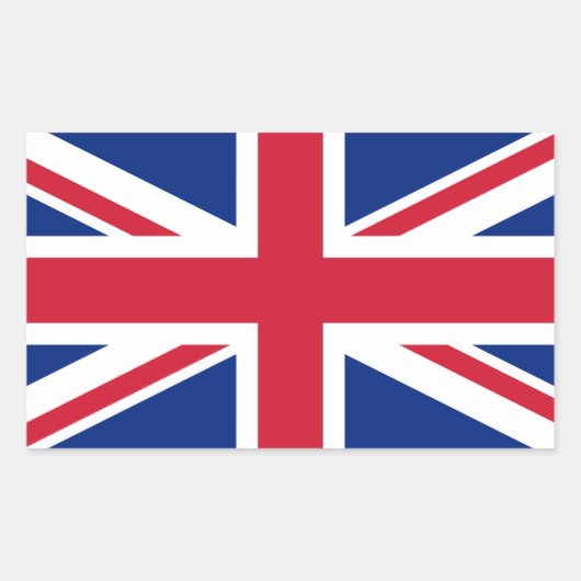 UK United Kingdom Union Jack Flag Rechthoekige Sticker (Voorkant)