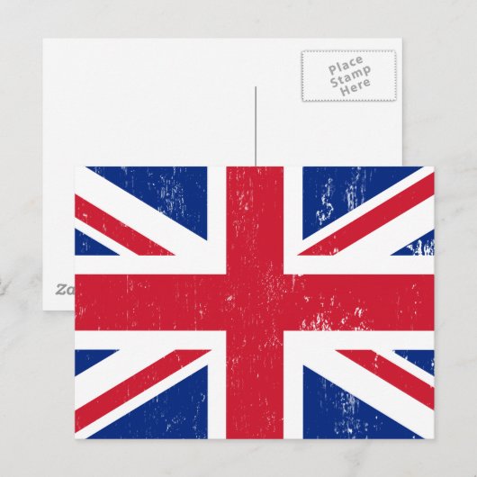 UK Verenigd Koninkrijk Engeland Engels Vlag Briefkaart (Voorkant / Achterkant)