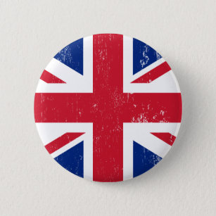 UK Verenigd Koninkrijk Engeland Engels Vlag Ronde Button 5,7 Cm