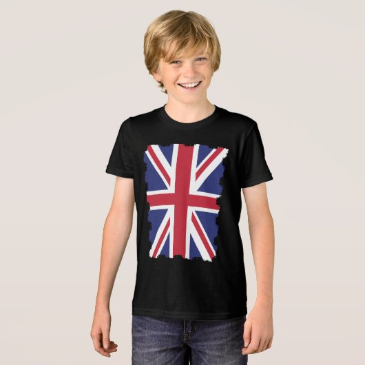 UK Verenigd Koninkrijk Engeland Engels Vlag Tri-Blend Shirt (Voorkant volledig)