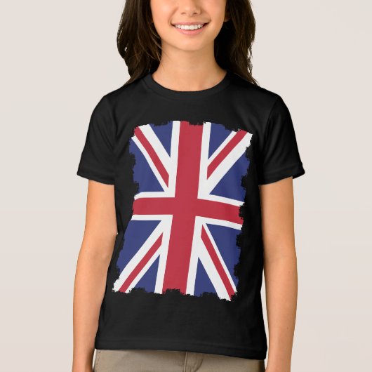 UK Verenigd Koninkrijk Engeland Engels Vlag Tri-Blend Shirt (Voorkant)