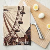 (UK) Vintage London Eye Theedoek (Quarter Fold)