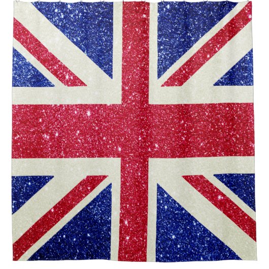 UK Vlag Douchegordijn - Custom British Design (Voorkant)