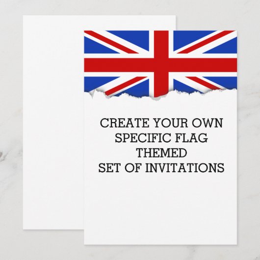 UK Vlag Kaart (Voorkant / Achterkant)