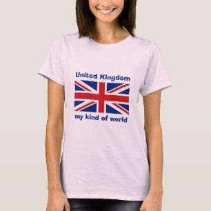 UK Vlag + Kaart + Tekst T-shirt