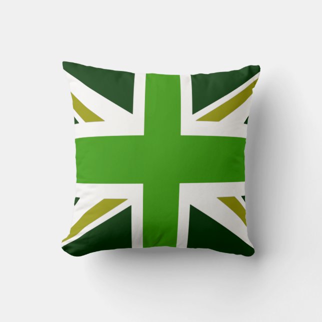 uk vlag kussen olijfgroen (Voorkant)