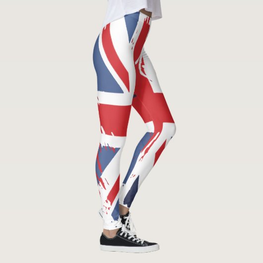 UK Vlag Leggings - Gedecoreerde Union Jack Broek C (Rechts)
