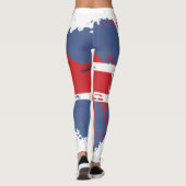 UK Vlag Leggings - Gedecoreerde Union Jack Broek C (Achterkant)