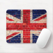 UK-vlag op een bakstenen muismat (Met muis)