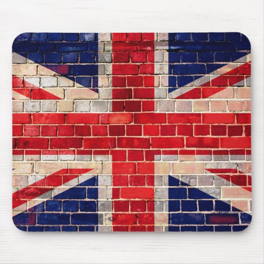 UK-vlag op een bakstenen muismat (Voorkant)