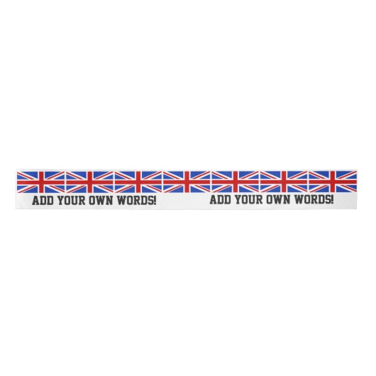 UK Vlag Satijnen Lint (Voorkant)
