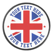 UK Vlag Verenigd Koninkrijk Londen Brits Groot-Bri Hockey Puck (Voorkant)