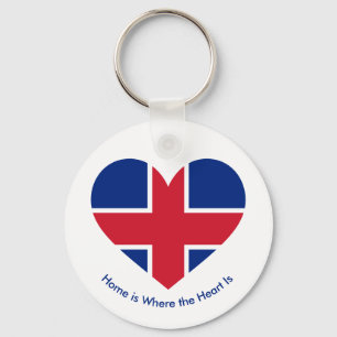 UK-vlaghart - Britse liefdesgeschenk Sleutelhanger